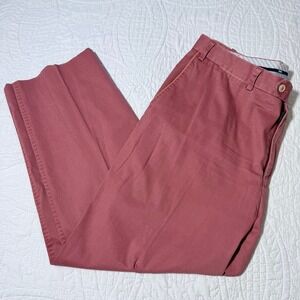 Hiltl Mens Cotton Blend Trousers Stylish Pink/Red Dress Pants‎ 34x27